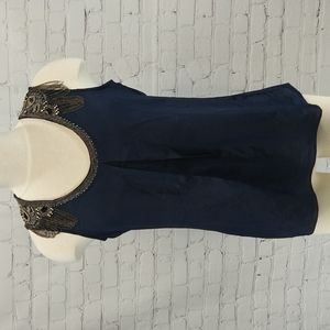 Beaded Embellished Shoulder Top, Small